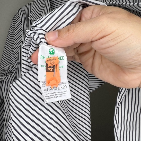 J. Crew Re-Imagined Women’s popover Tunic White &Black Striped MP - Picture 6 of 7